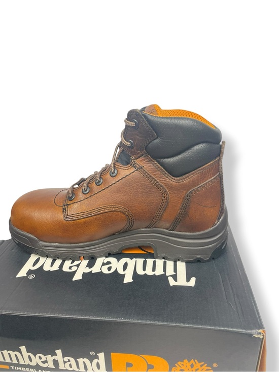 NEW men’s Timberland PRO titan composite toe Brown Leather Lace-Up Work Boots 8 main image 8